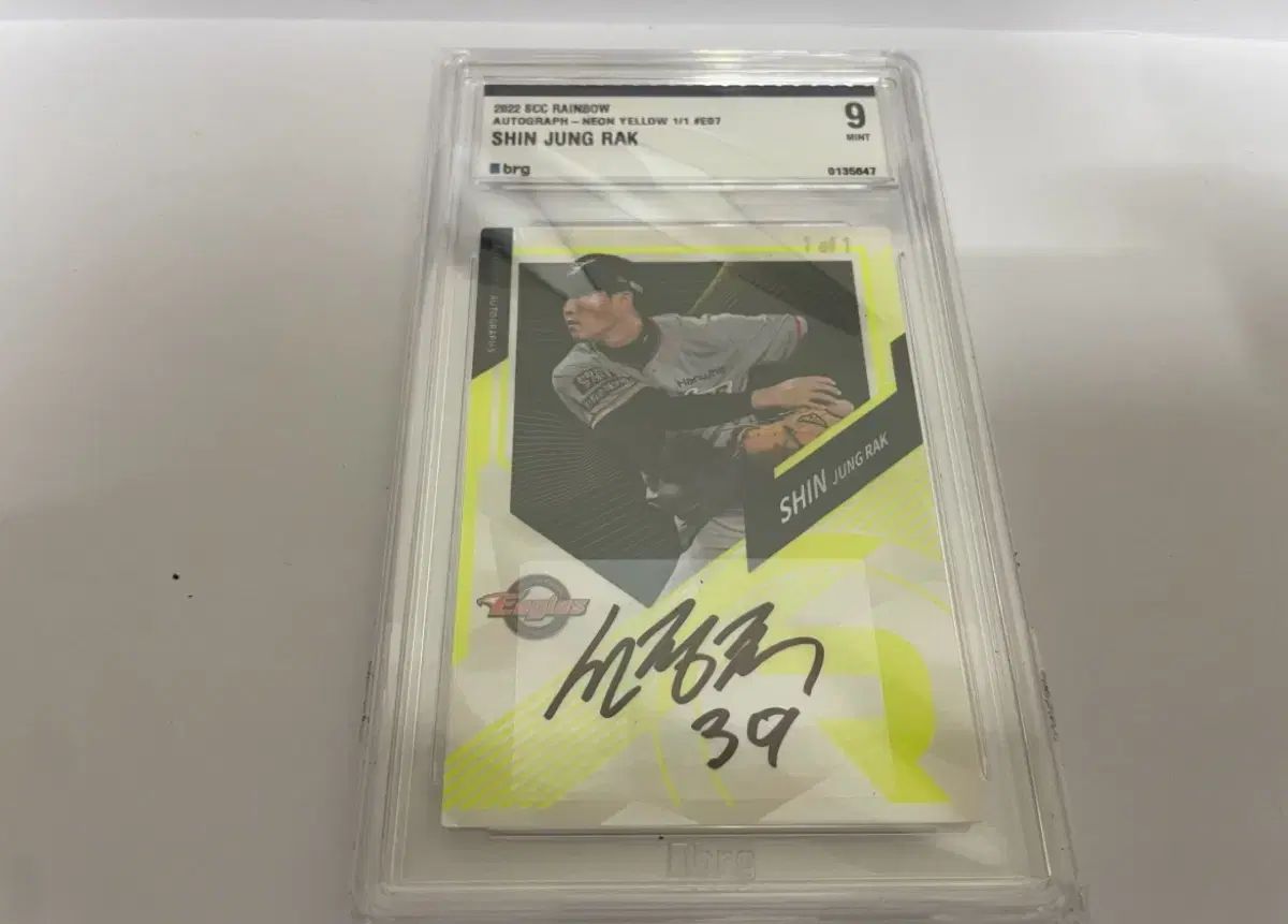 2022 KBO 韓国プロ野球 オート マ フィ 1/1 サイン Hanwhae Eagles(ハンファ・イーグルス) シン・ジョンラク 21,872円