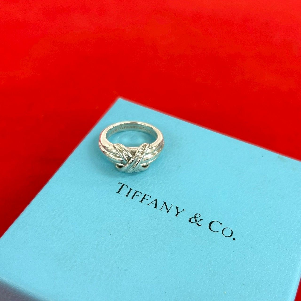 極 美品 TIFFANY&Co. ティファニー ヴィンテージ シグネチャー リング 