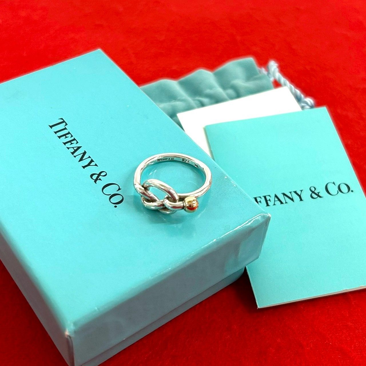 極 美品 箱 袋付 TIFFANY&Co. ティファニー ラブノット リング