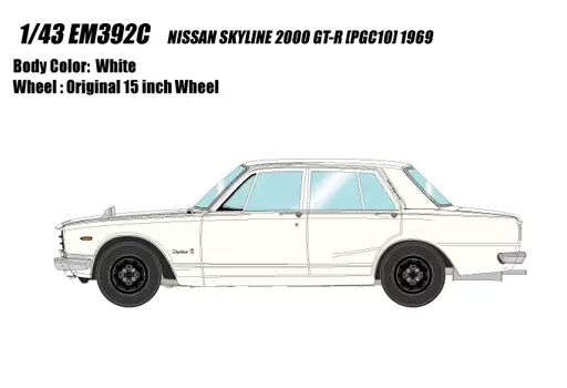 【中古】ミニカー 1/43 Nissan Skyline 2000 GT-R PGC10 1969(ホワイト) [EM392C]