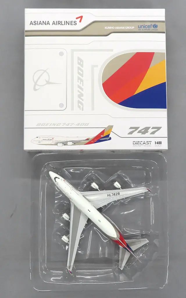 【中古】ミニカー 1/400 ASIANA AIRLINES BOEING 747-400 #HL7428 [XX40221]