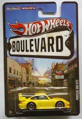【中古】ミニカー 1/64 PORSCHE 993 GT2(イエロー) 「Hot Wheels BOULEVARD」 [X8240]