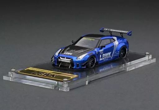 【中古】ミニカー 1/64 LB-WORKS Nissan GT-R R35 type 2(ブルー) [IG2368]