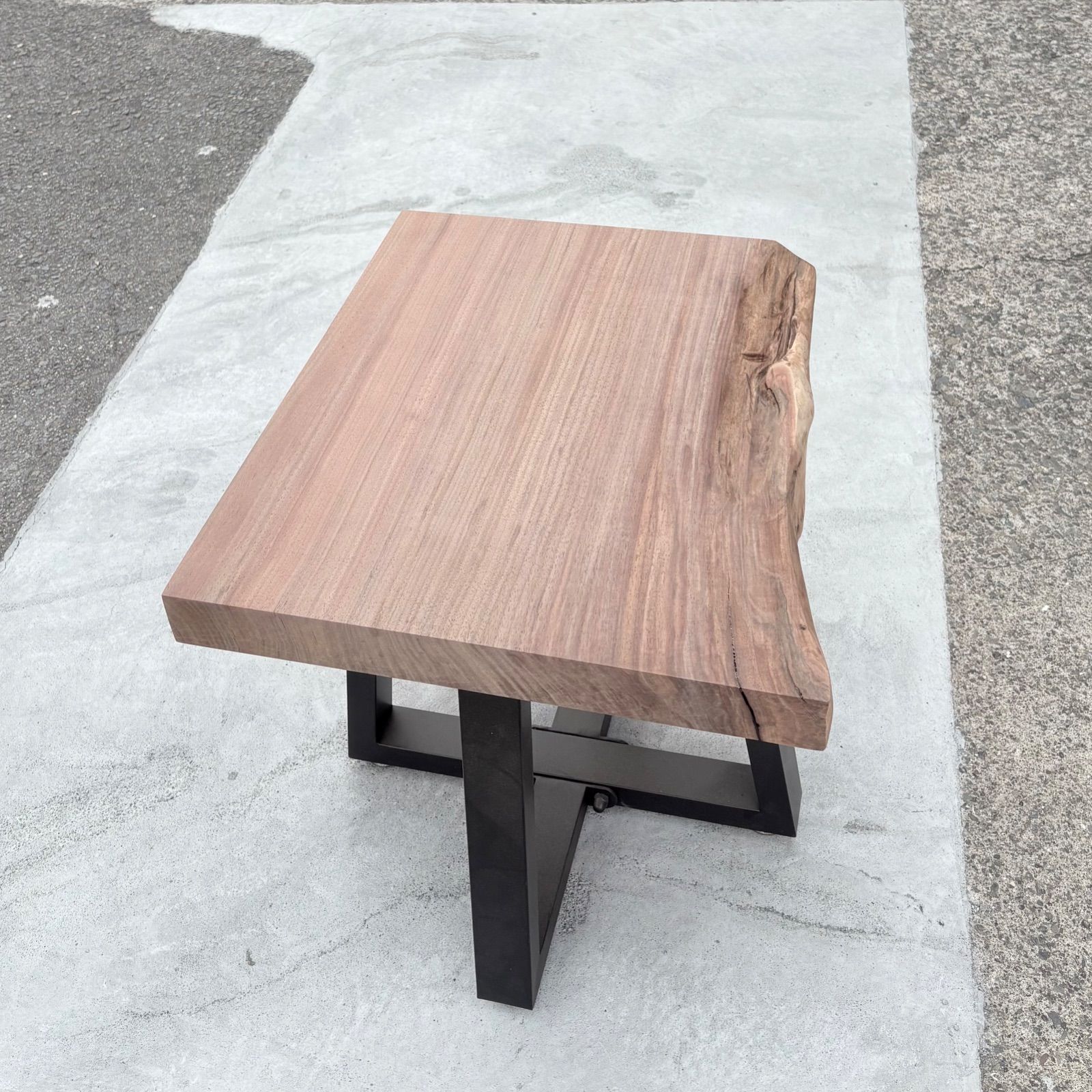 ウォールナット 一枚板 無垢材 DIY木材 サイドテーブル 手作り家具
