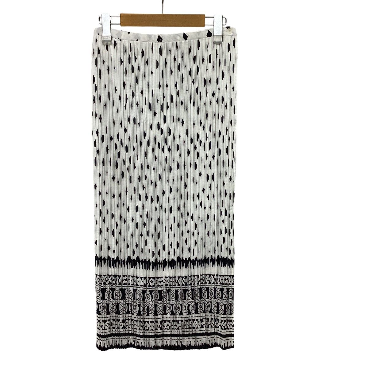 ISSEY MIYAKE イッセイミヤケ プリーツ スカート SIZE 3 エスニック柄 IM12FG919 ホワイト