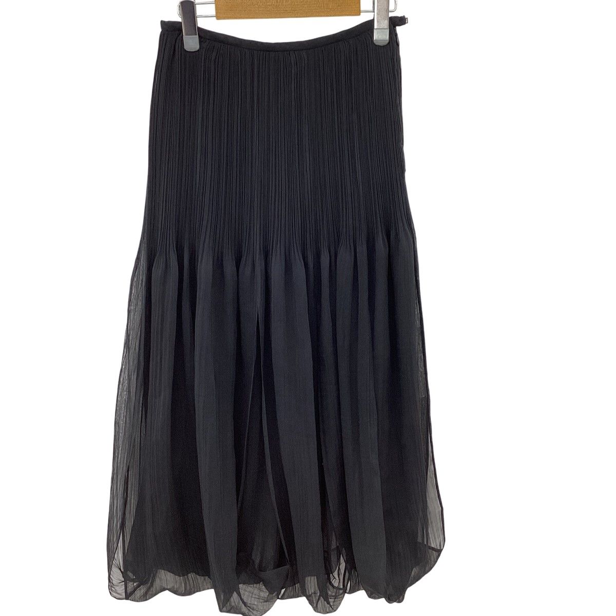 ISSEY MIYAKE WHITE LABEL 変形 プリーツ スカート SIZE 2 IM32FG218 ブラック