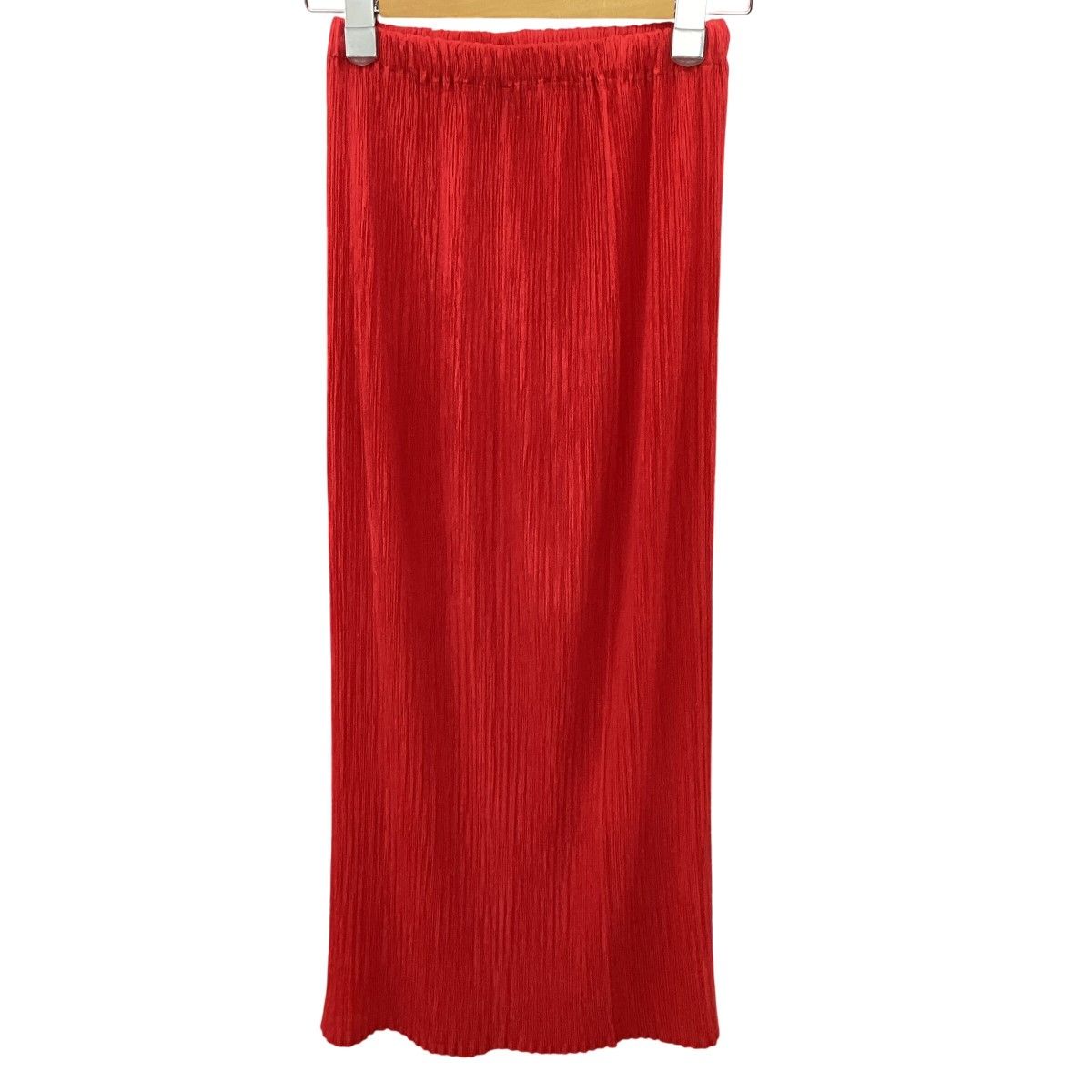 ISSEY MIYAKE イッセイミヤケ プリーツ ロングスカート SIZE S IM63-FG904 レッド