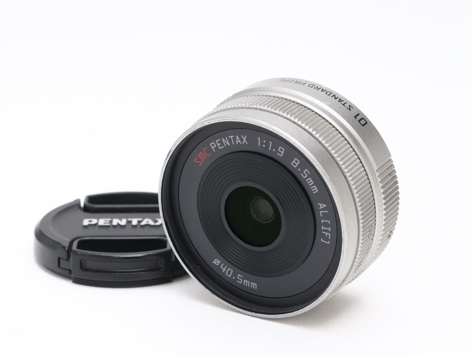 B+ (並品) PENTAX ペンタックス 01 STANDARD PRIME 8.5mm F1.9 シルバー 初期不良返品対応 55-367