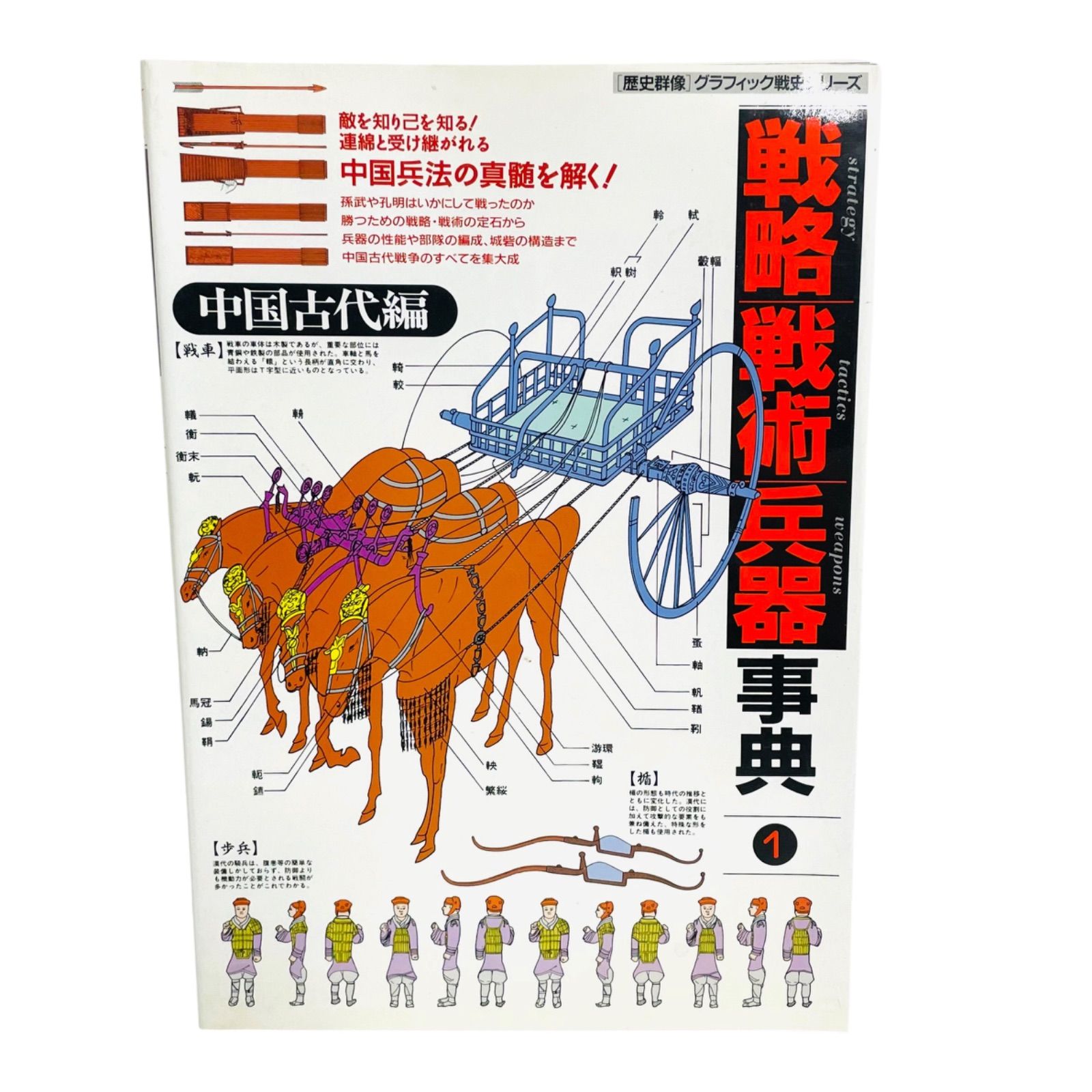 F06201 書籍 歴史群像グラフィック戦史シリーズ 戦略戦術兵器事典 1 中国古代編 1996年11月1日第2刷発行 株式会社学習研究社