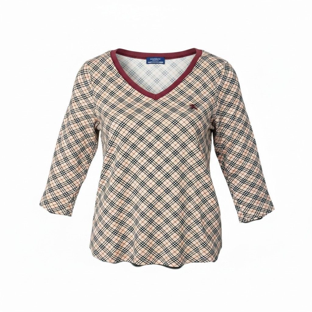 47f17 BURBERRY LONDON バーバリーロンドン ホース刺繍 ノバチェック V