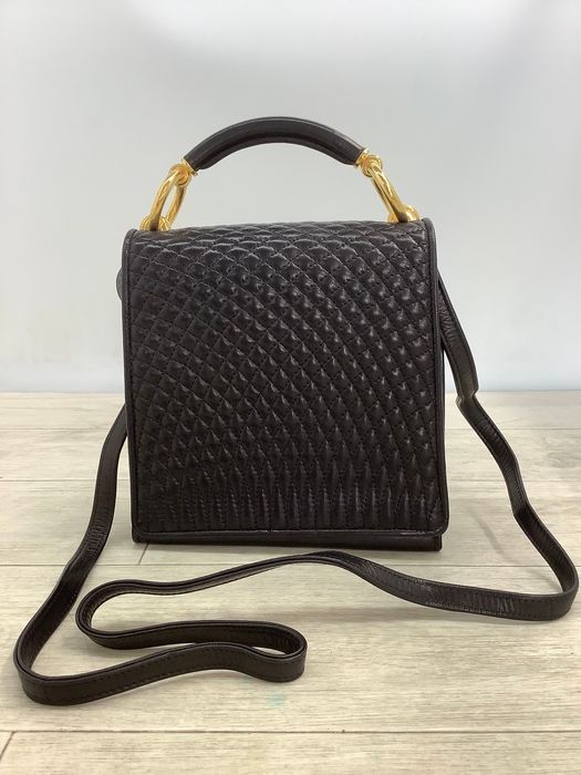 T4 バリー BALLY キルティングバッグ ショルダー ハンドバッグ ブラック ヴィンテージ 2Way