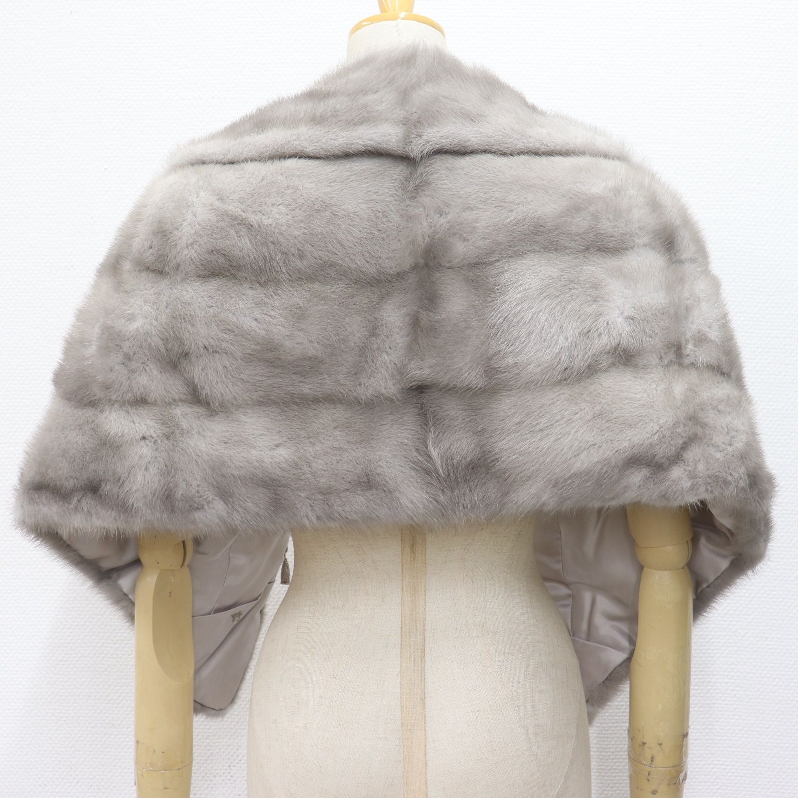 ITXASD4TKGCG 美品 MINK ミンク サファイアミンク M ショール