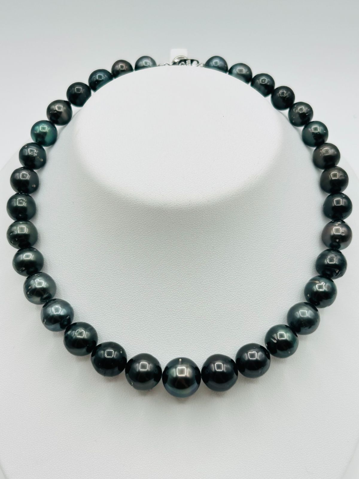 タヒチ 黒蝶パール ネックレス 真珠 10.5～14.7mm BLACKPEARL 大渓地
