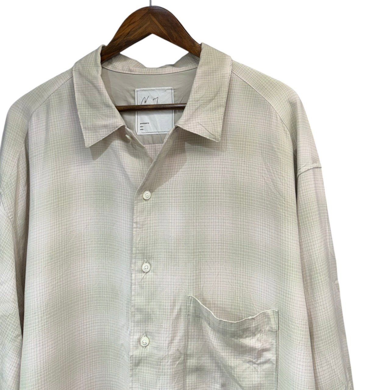 ANCELLM アンセルム 25SS OMBRECHECK SHIRT ダメージ加工オンブレ
