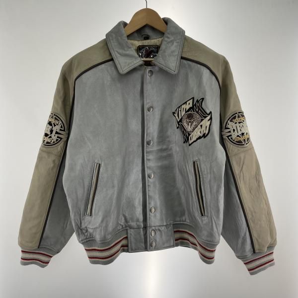 【中古】RBC レザースタジャン サイズL シルバー COBRAS AMAZONE アールビーシー[91]