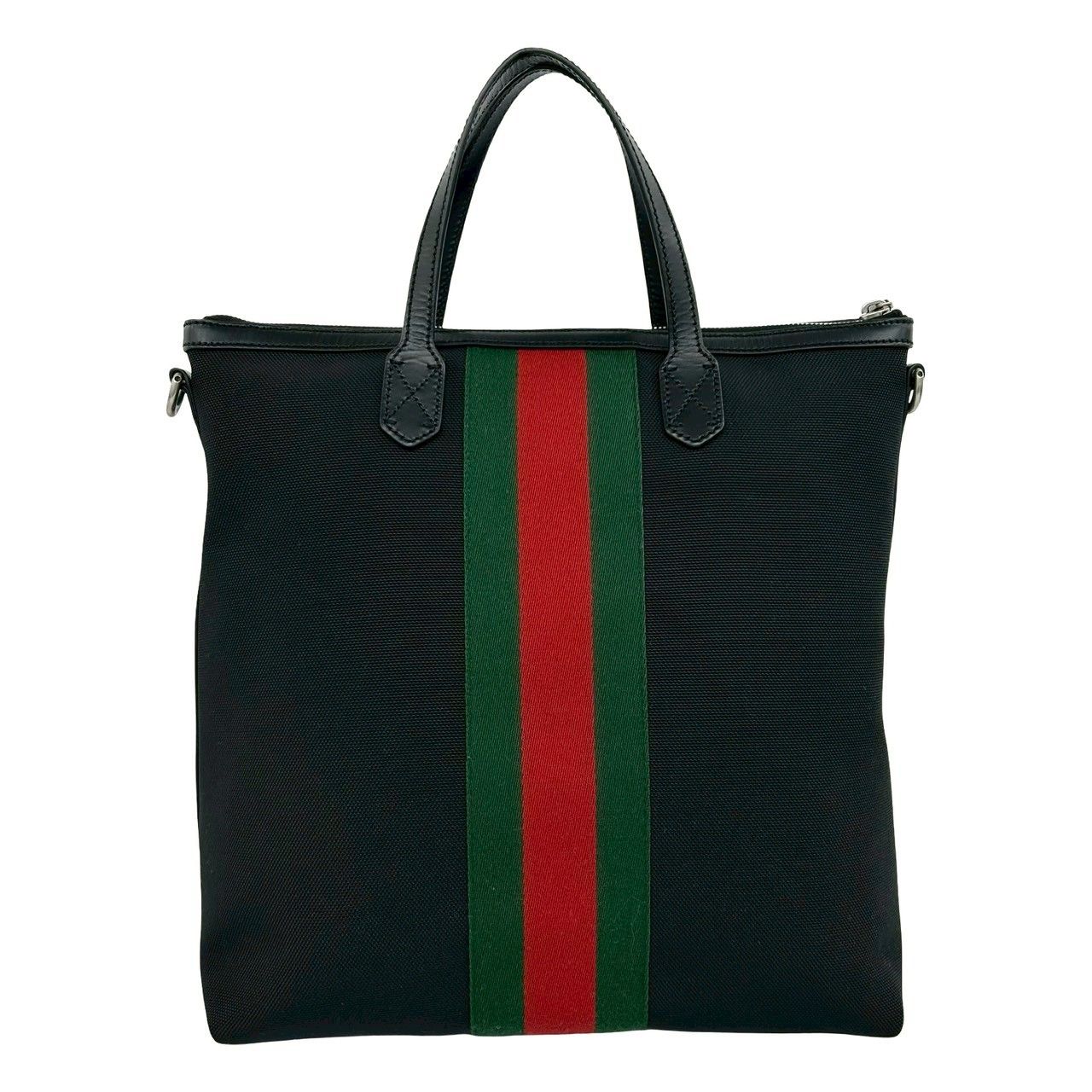 極 美品 GUCCI グッチ シェリーライン キャンバス レザー 本革 2way