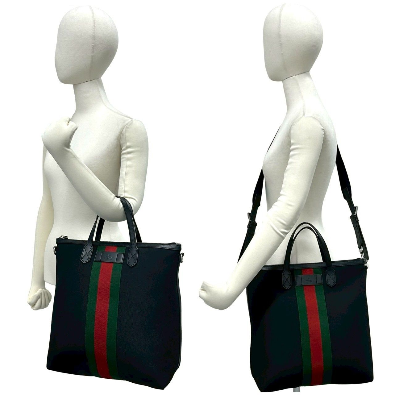 極 美品 GUCCI グッチ シェリーライン キャンバス レザー 本革 2way