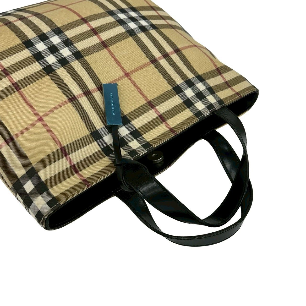 極 美品 BURBERRY バーバリー ノバチェック 柄 レザー 本革