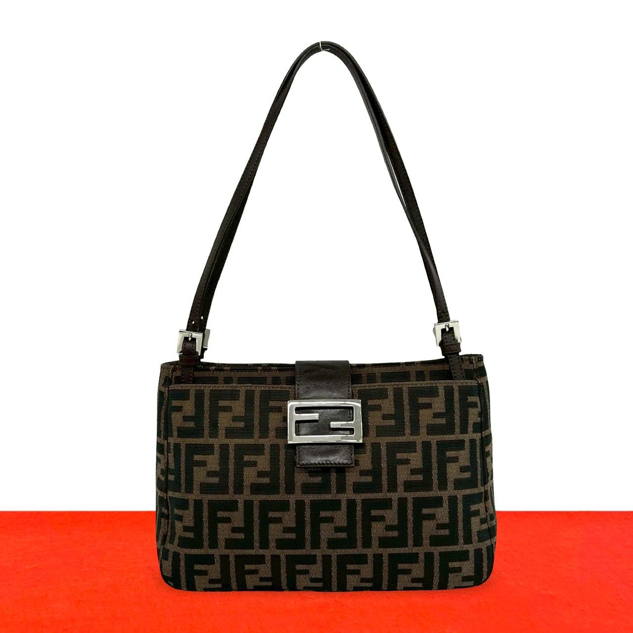 極 美品 FENDI フェンディ ヴィンテージ ズッカ FF 柄 キャンバス