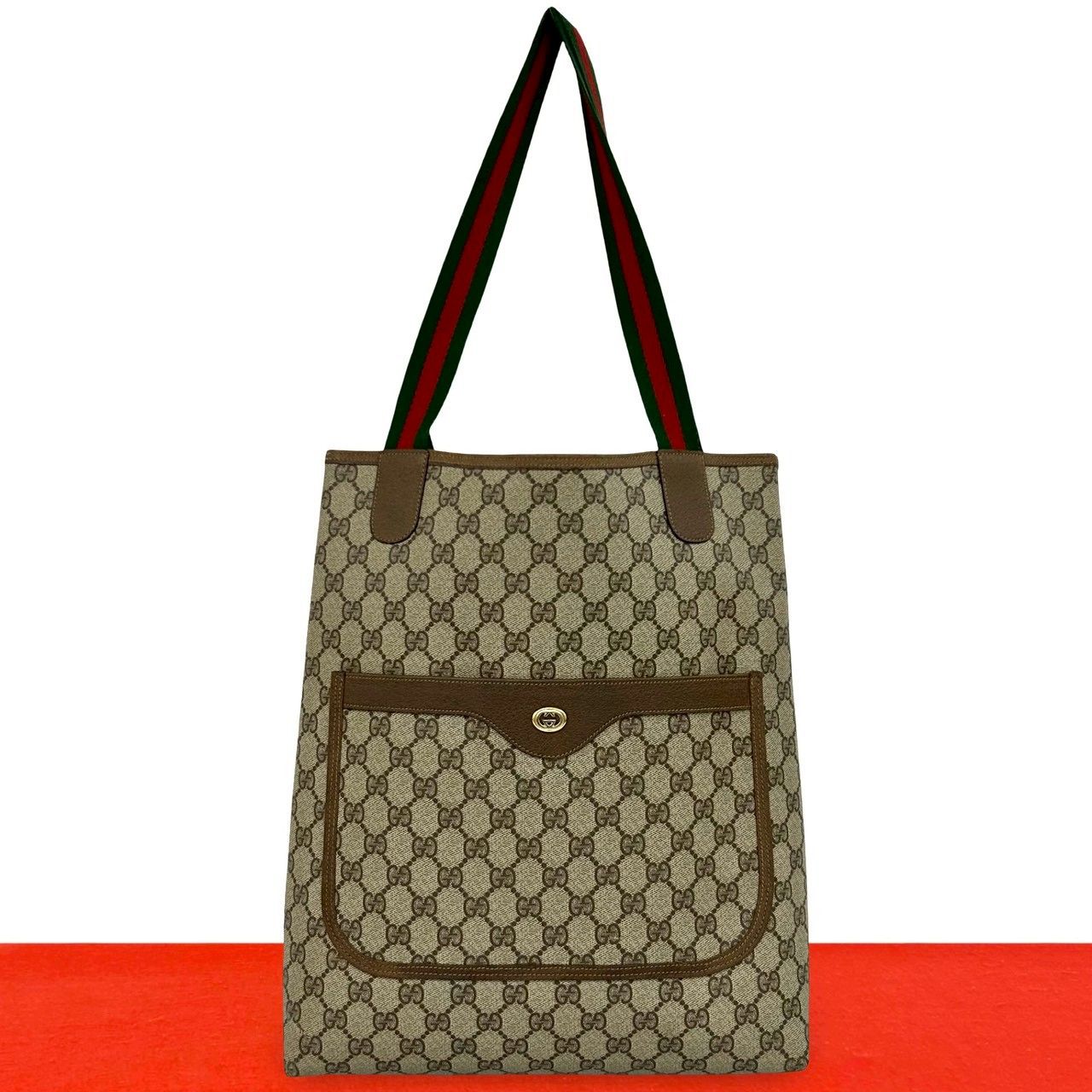 極 美品 GUCCI グッチ オールドグッチ ヴィンテージ シェリーライン GG