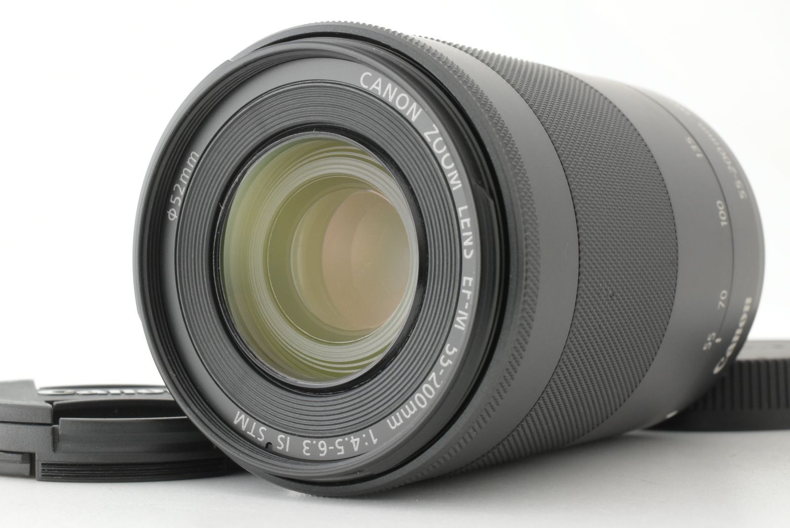 【美品】Canon ZOOM LENS EF-M 55-200mm F4.5-6.3 IS STM Graphite キャノン ズームレンズ グラファイト EF-TN-JP2523
