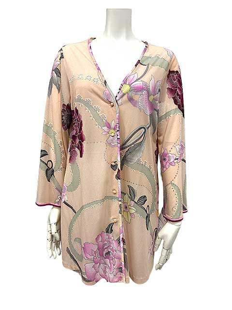 【中古】LEONARD FASHION レオナールファッション トップス カーディガン 花柄 サイズ38 レディース＿S23＿セルモアから出品＿s-1059-r23