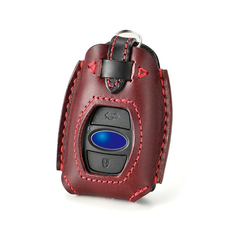 【新品】 [革茶屋] スマート キーケース レヴォーグ互換 インプレッサ互換 XV互換 フォレスター互換 GR86互換 アウトバック互換 B4互換 WRX互換 BRZ互換 S4互換 STI互換（sbr-a） (ワイン/黒)