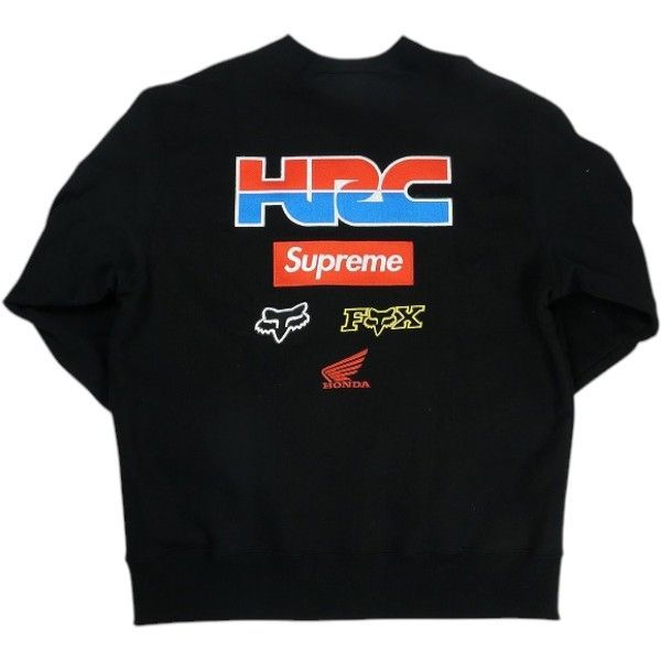Size【L】 SUPREME シュプリーム 19AW Honda Fox Racing Crewneck Black クルーネックスウェット 黒 【中古品-良い】 30011028