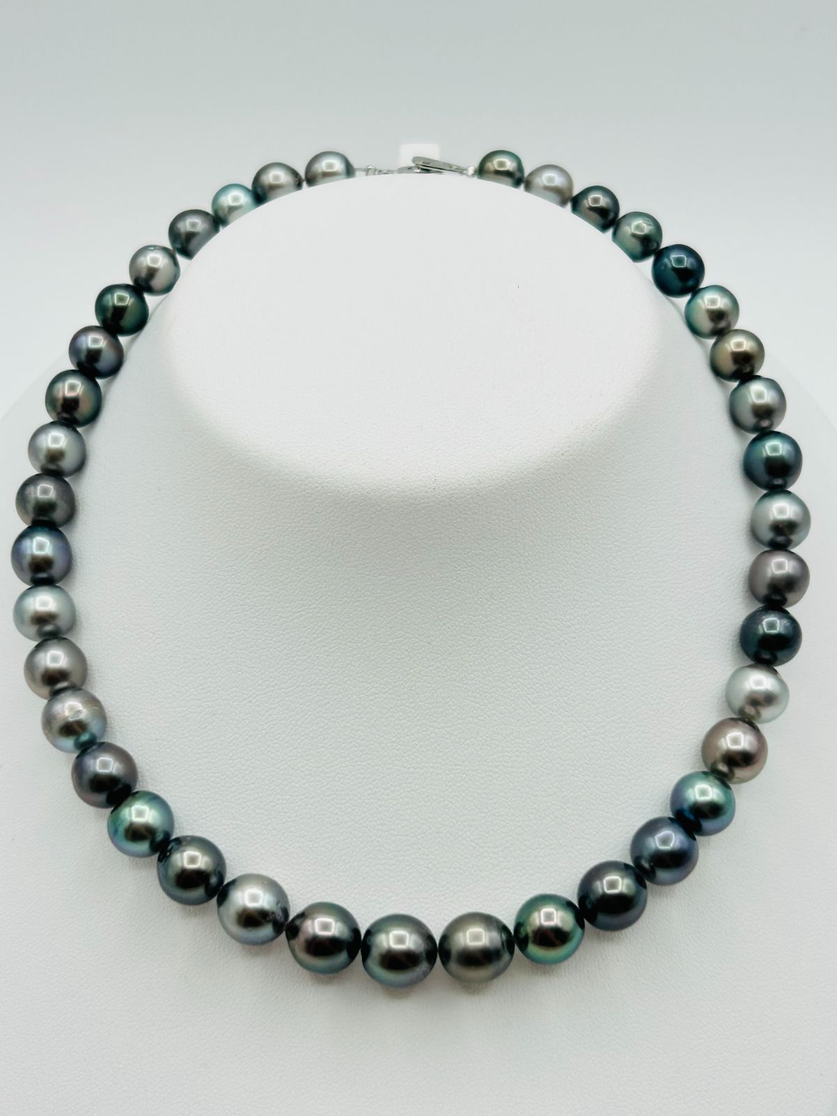 タヒチ 黒蝶パール マルチカラー ネックレス 真珠 8.7～11.0mm BLACKPEARL 大渓地