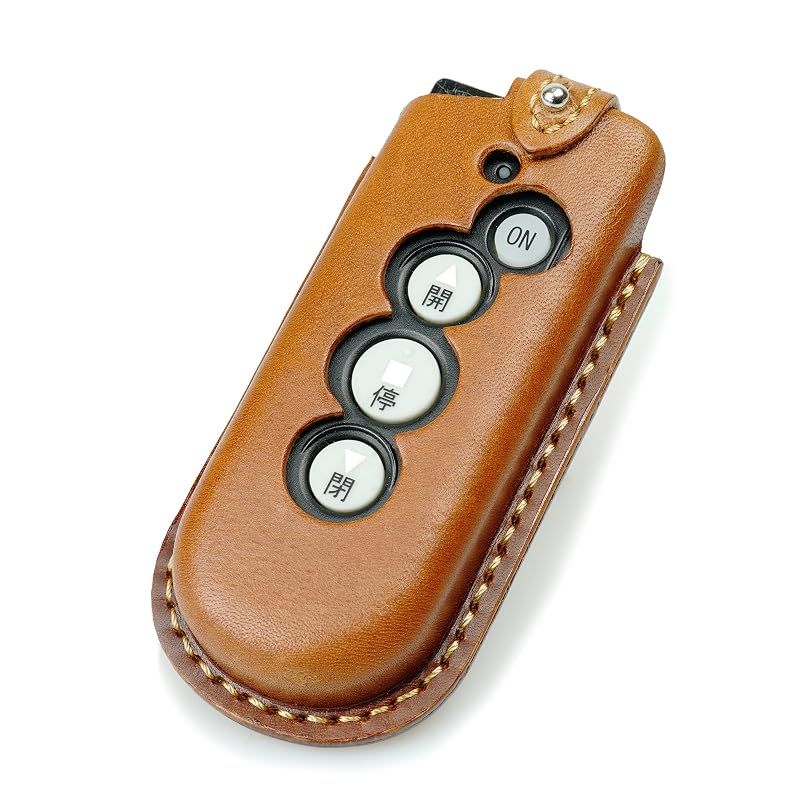 【新品】 [革茶屋] 三和シャッター互換 サンワシャッター互換 SANWA互換 ケース カバー リモコン スマートキー リモートキー 家 革 レザー 日本製 メンズ レディース (キャメル/ベージュ, 4ボタン)