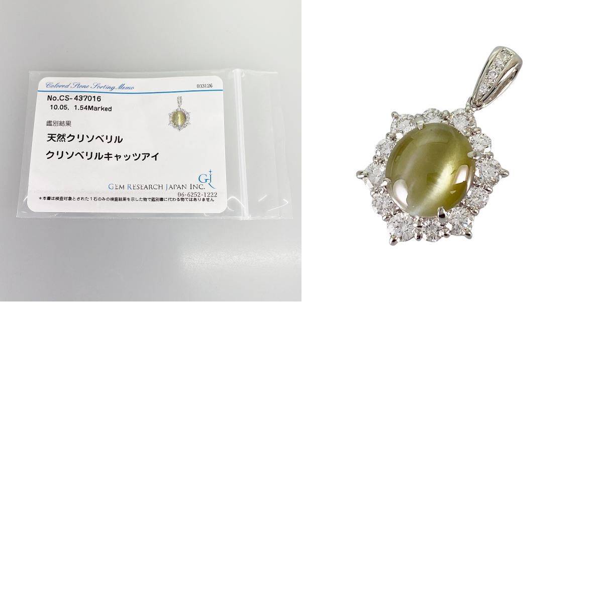 ペンダントトップ Pt900 キャッツアイ sss【中古】 - メルカリ