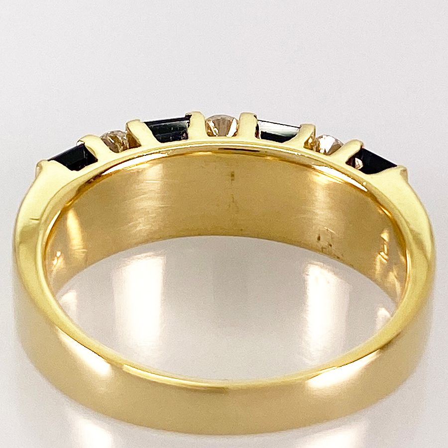 ミキモト MIKIMOTO K18YG サファイア 9号(49) リング sss【中古