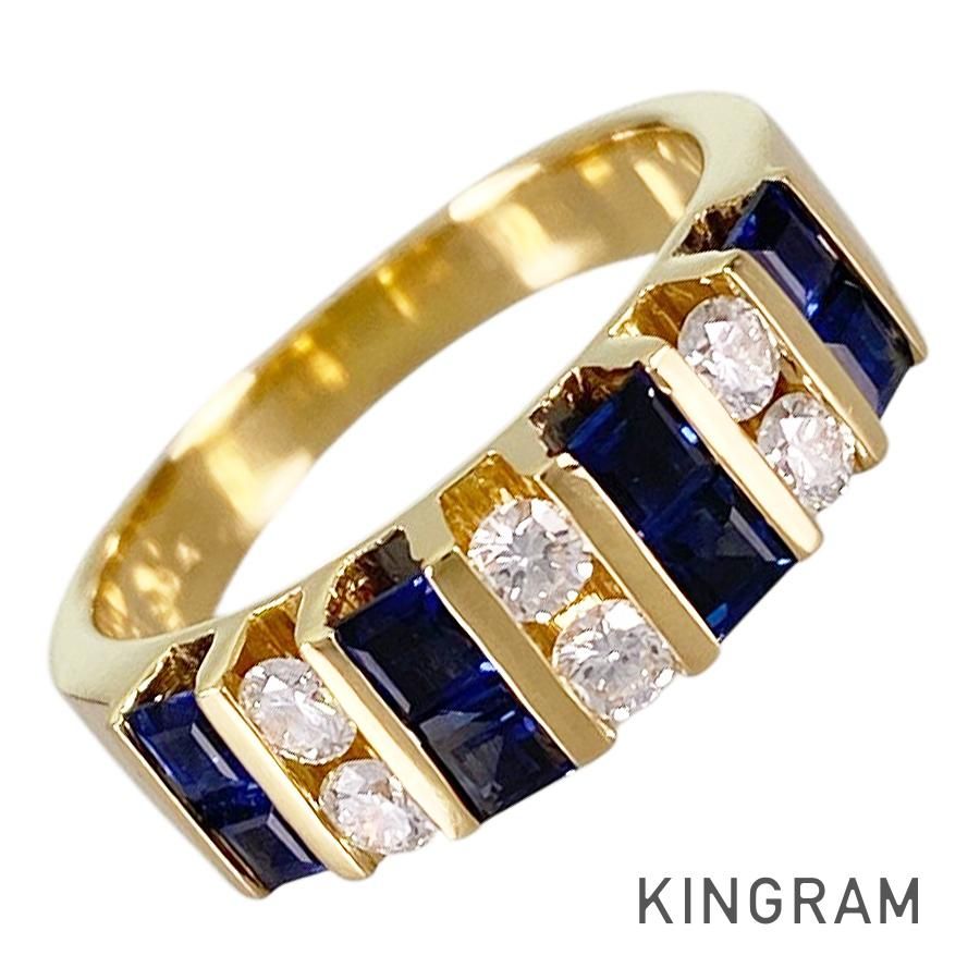 ミキモト MIKIMOTO K18YG サファイア 9号(49) リング sss【中古