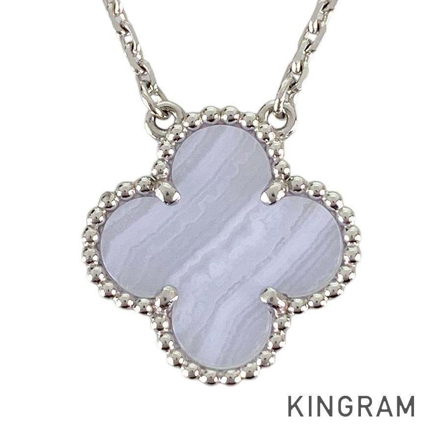 ヴァンクリーフ＆アーペル Van Cleef & Arpels ヴィンテージ アルハンブラ K18WG カルセドニー ネックレス sss【中古】