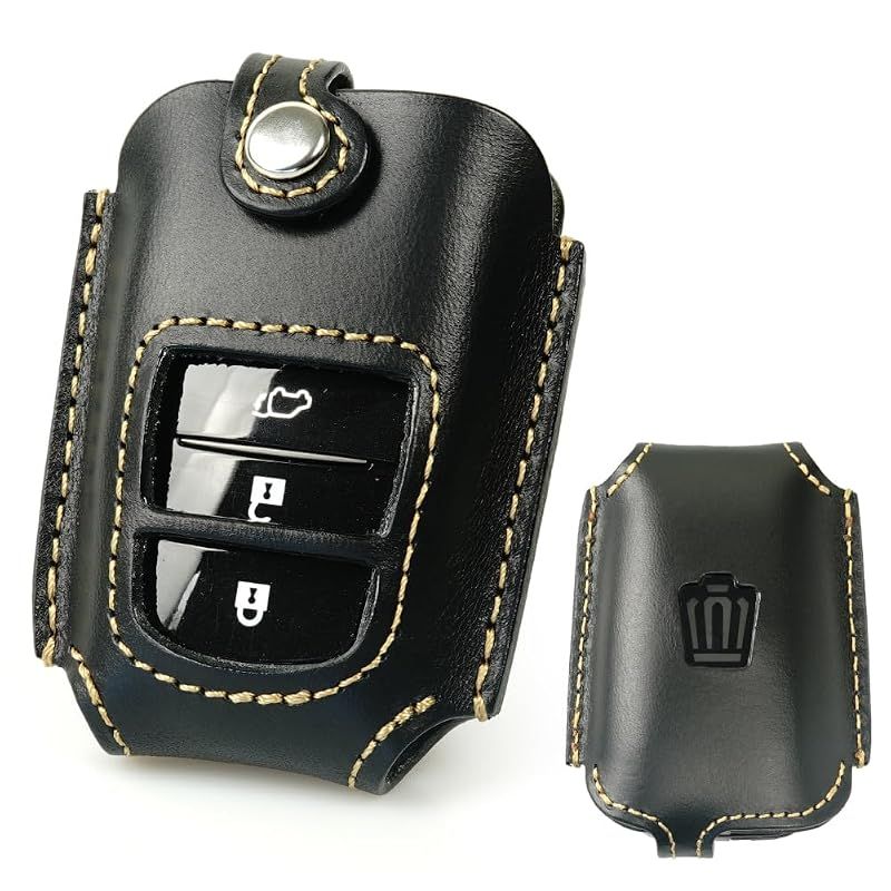 【新品】 [革茶屋] トヨタ互換 クラウンスポーツ互換 クロスオーバー互換 エステート互換 セダン スマートキーケース 本革(toyot@a-av-crown)(黒/ﾍﾞｰｼﾞｭ CR窓穴あけあり)