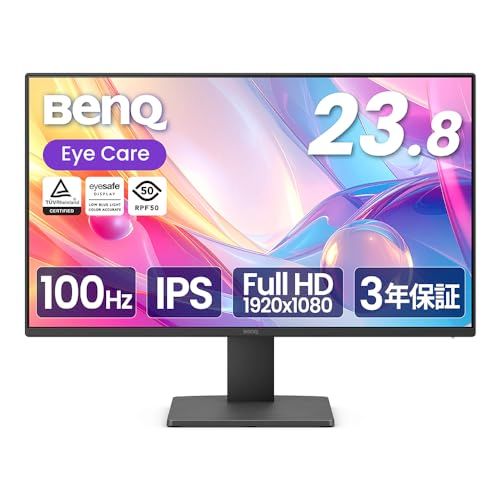 ベンキュージャパン BenQ GW2491 23.8インチ アイケアモニター Full HD/IPS/HDMI/DP/ブルーライト軽減プラス/フリッカーフリー/ティルト機能/23.8型 PCモニター スピーカー非搭載ｍａ