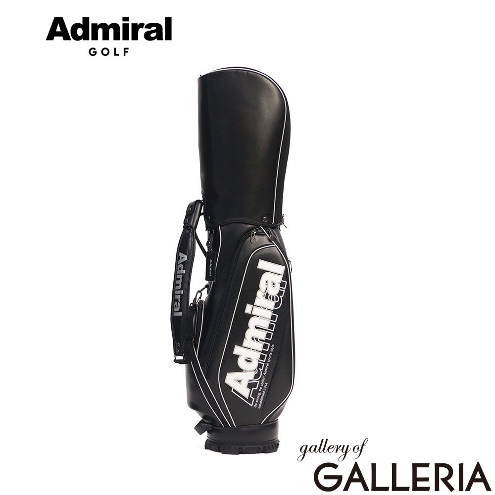 アドミラルゴルフ キャディバッグ メンズ レディース Admiral GOLF ゴルフ おしゃれ かっこいい 9型 カート カート型 合成皮革 フード 5分割 ゴルフ用品 カートキャディバッグベーシックスポーツ ADMG6AC6 ブラック