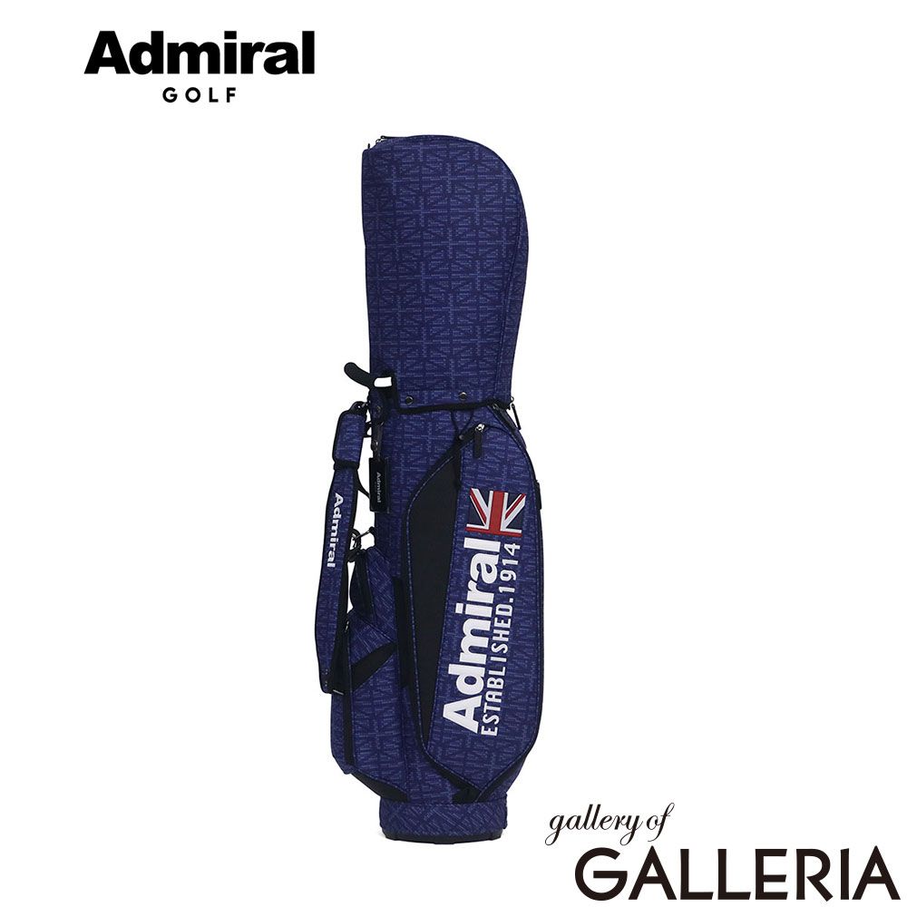 アドミラルゴルフ キャディバッグ メンズ レディース Admiral GOLF ゴルフ おしゃれ かっこいい 9型 カート カート型 フード 5分割 ゴルフ用品 ゴルフバッグ カートキャディバッグモノグラム ADMG6AC7 ネイビー