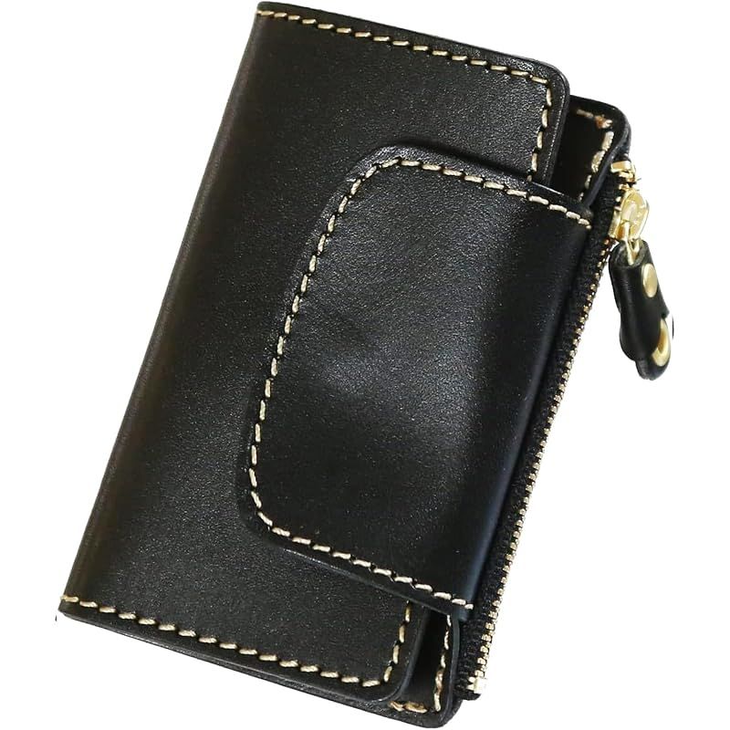 【新品】 [PORCO ROSSO]キーケース 小銭入れ 付き メンズ 本革小銭入れ一体型 4連 栃木レザー スマートキーケース キーホルダー ブランド ポルコロッソ 日本製 レディース 革 レザー 父の日 革婚式 誕生日 還暦祝い 黒 ブラック [sokun