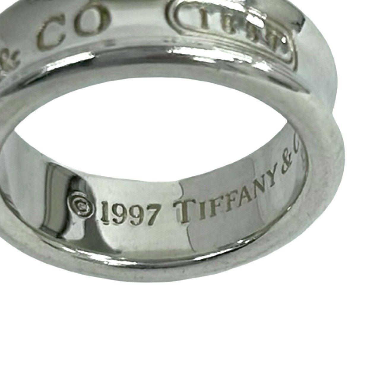 極 美品 TIFFANY&Co. ティファニー ヴィンテージ ナロー リング ロゴ