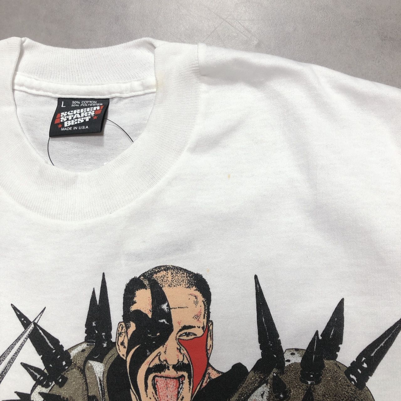 GQ5901◇The Hellraisers : USA製 90's Tシャツ◇L◇白 ヘルレイザーズ