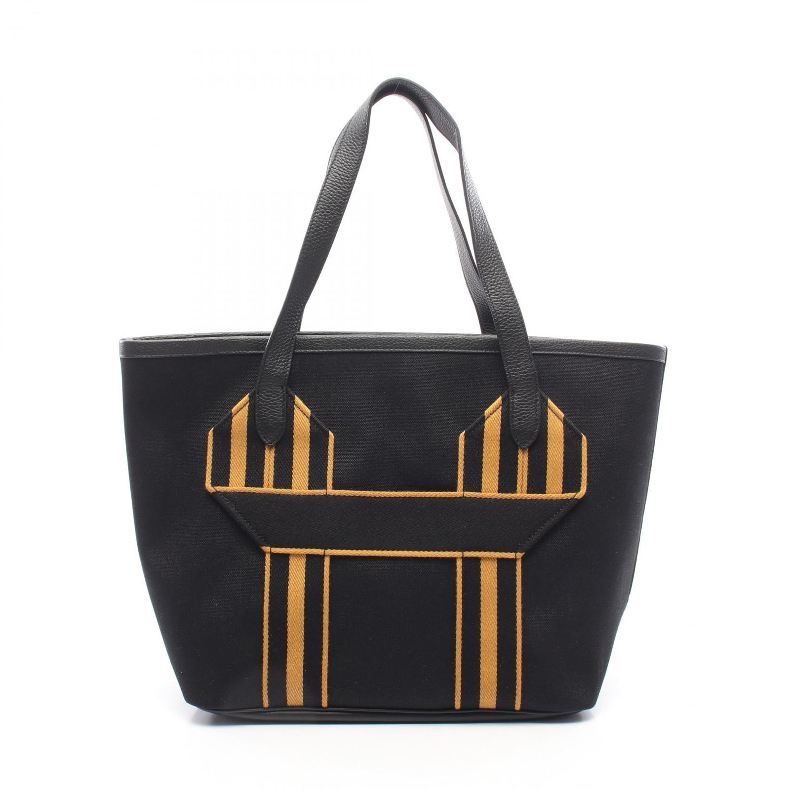 エルメス HERMES トートバッグ ピュール サングルMM ブラック キャンバス ピュール・サングルトート レディース Used A