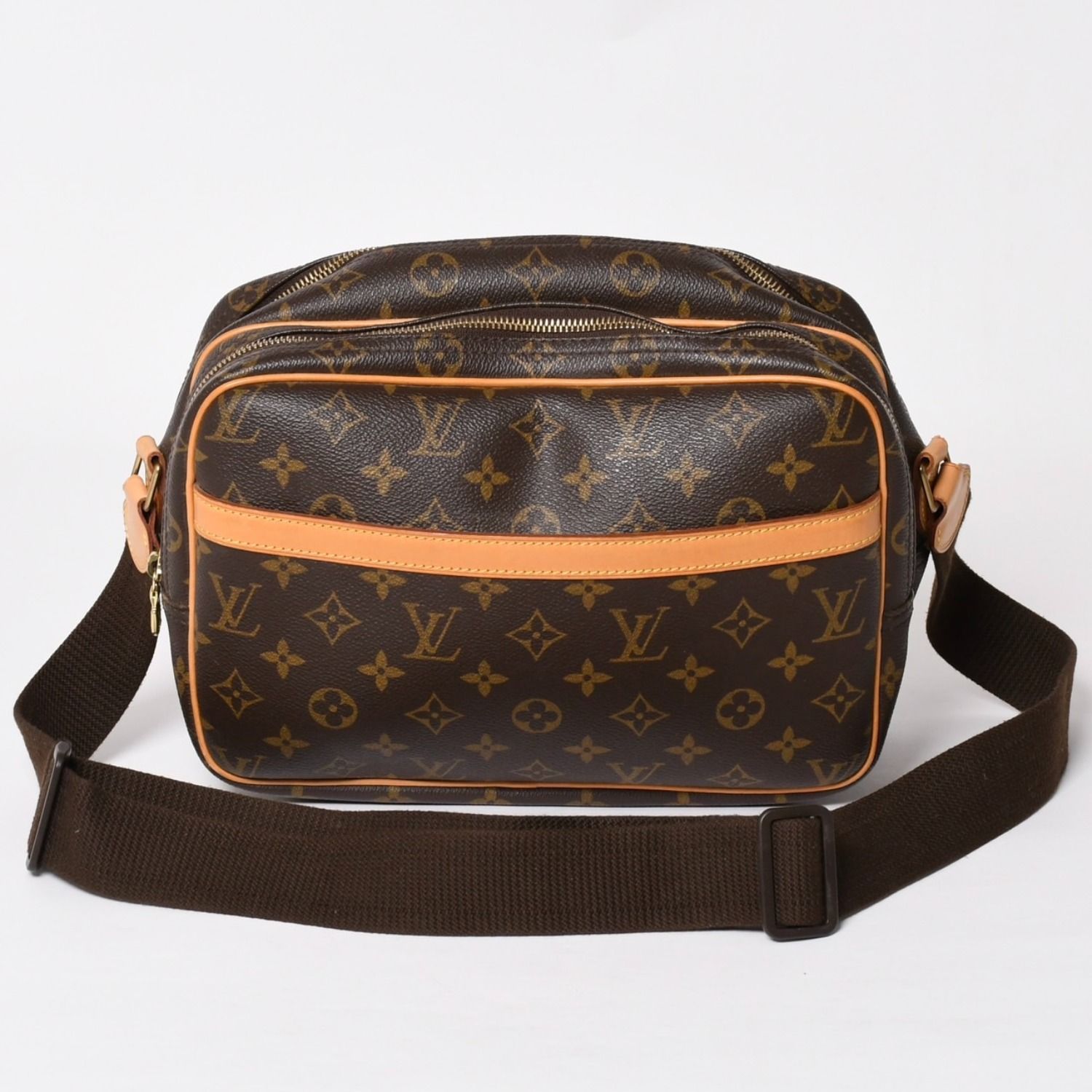 LOUIS VUITTON ルイヴィトン ショルダーバッグ リポーターPM M45254 モノグラムキャンバス ブラウン 美品 中古 4a004182
