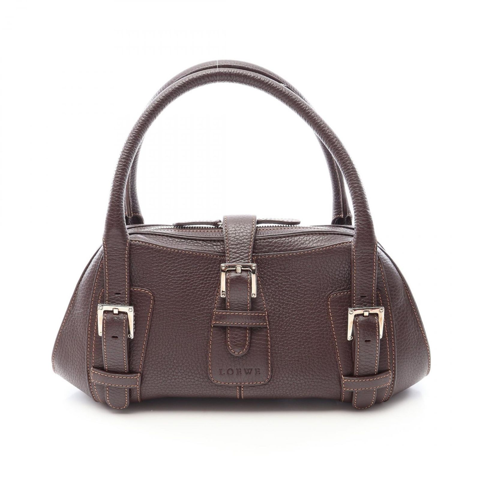 ロエベ LOEWE ハンドバッグ センダ 310 79 103 ダークブラウン レザー センダ ハンドバッグ レディース Used A