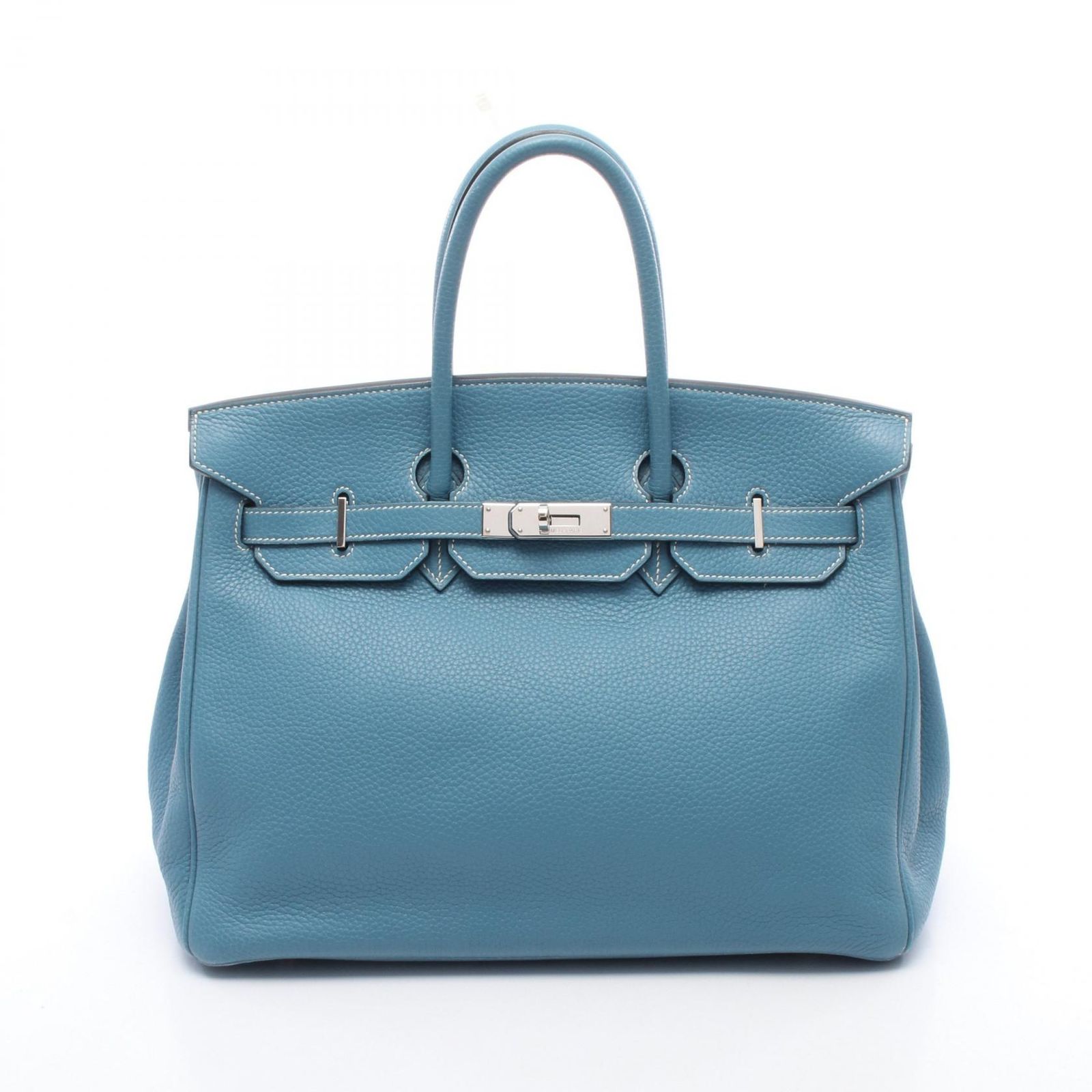 エルメス HERMES ハンドバッグ バーキン35 ブルージーン レザー バーキン35 ブルージーン レディース Used B