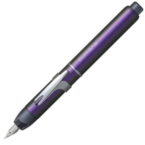 プラチナ万年筆 PLATINUM ノック式万年筆 キュリダス ストーンズ PKN-9000 限定1000本 (アイオライト バイオレッド, F細字)/ 124edcdd