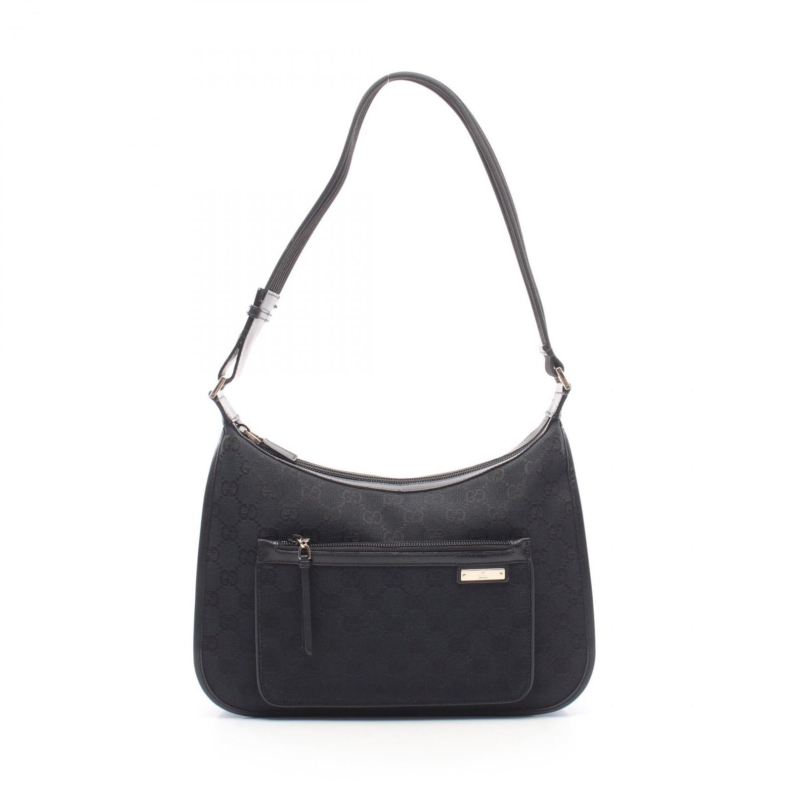 グッチ GUCCI ショルダーバッグ GGキャンバス 001.4198 ブラック キャンバス レザー ショルダーバッグ レディース Used A