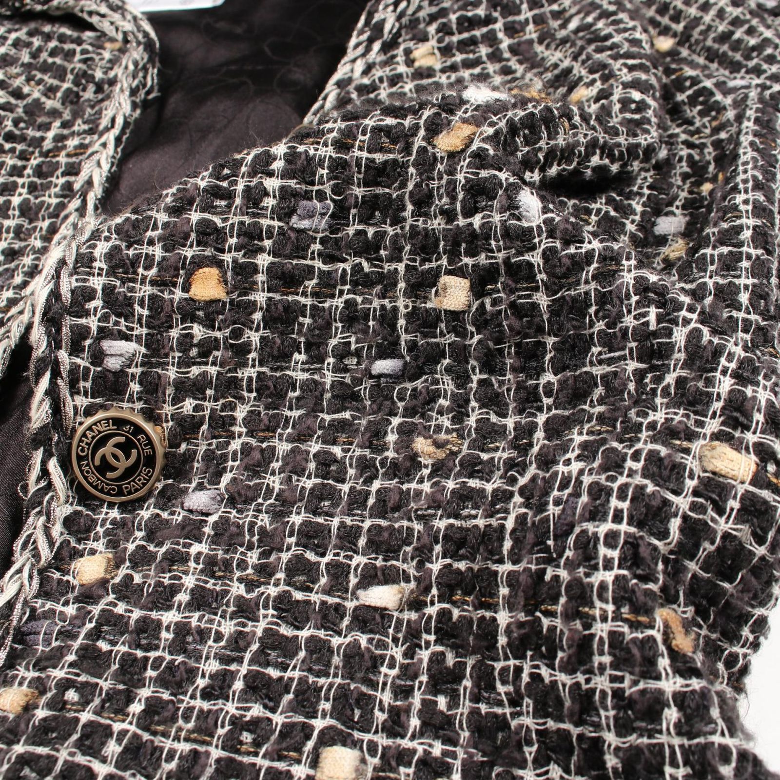 シャネル CHANEL ココマークボタン ドット ツイード P28686V18579