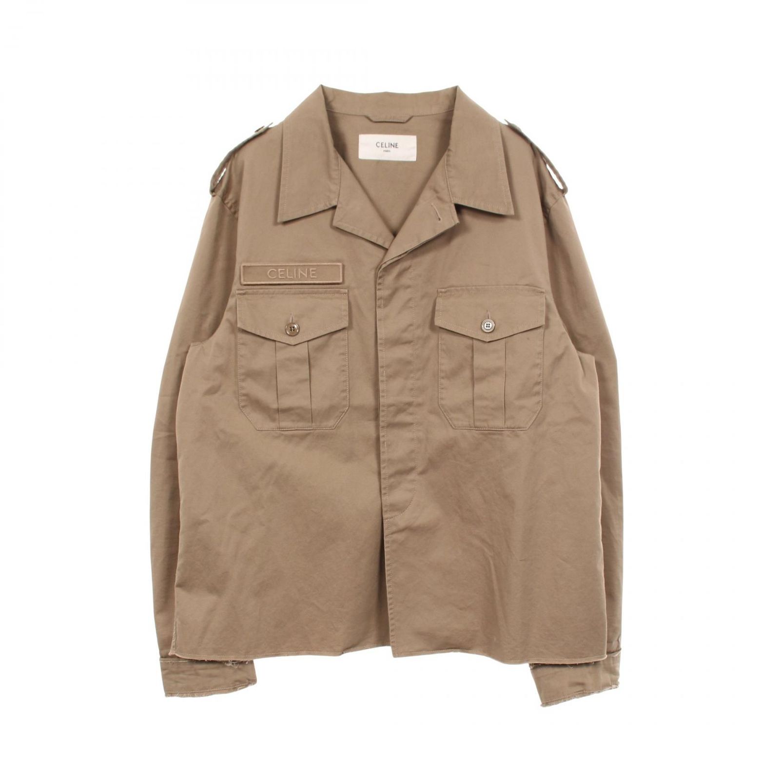 セリーヌ CELINE SAHARIENNE JACKET カットオフ ブルゾン ベージュ その他 ジャケット メンズ Used A