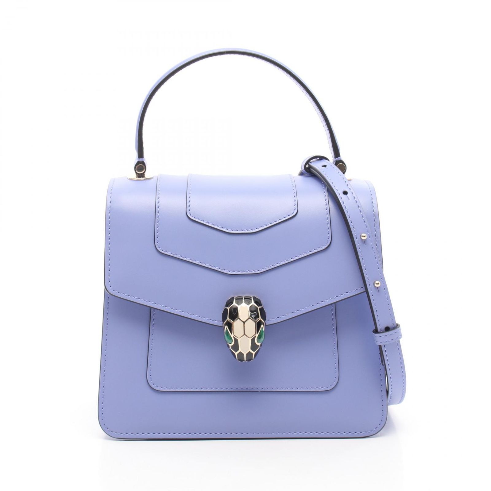 ブルガリ BVLGARI ハンドバッグ セルペンティ フォーエバー 290569 パープル レザー セルペンティ フォーエバー トップハンドルバッグ レディース Used A